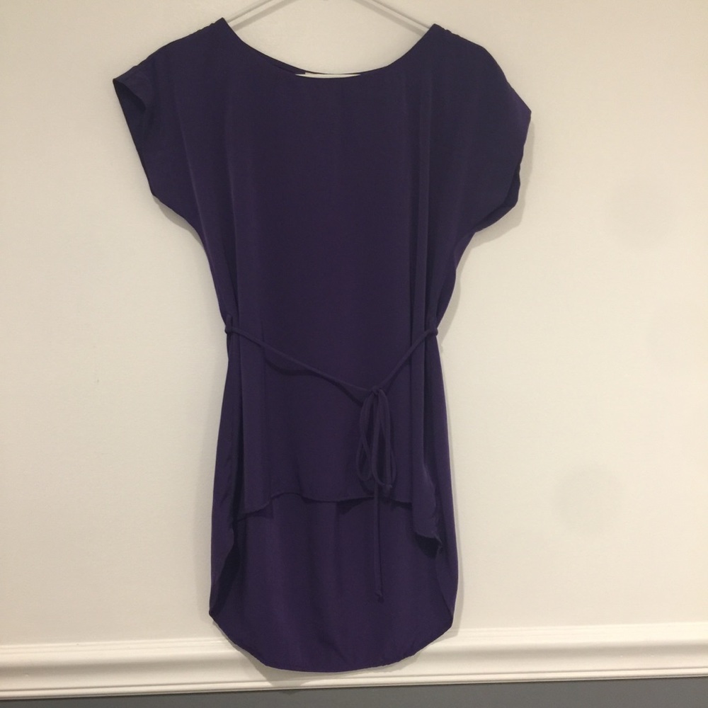 Paisley and ivy blouse purple short sleeve size S